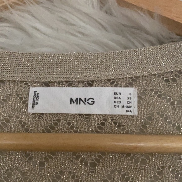 • § Millennium Glitter Cardigan • Mango Gold Stitch Sweater § • - Picture 5 of 5